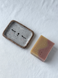 Polkaros soap dish + bar soap